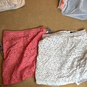 Elegant Lace Skirt - Pink and White